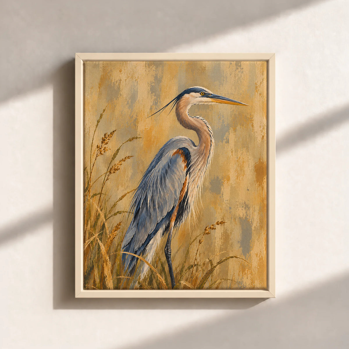 The Great Blue Heron Framed Canvas Print