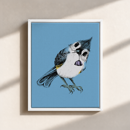 Bird Stare Canvas Print (Framed)