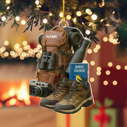 Birdwatching Backpack Ornament