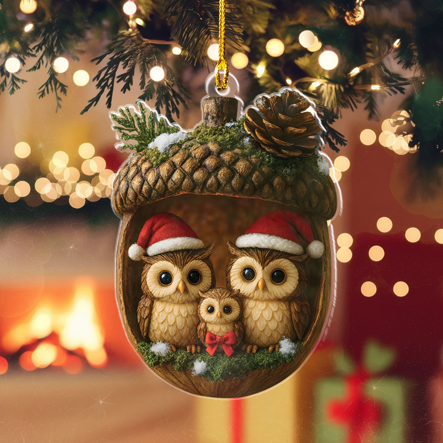 Owl Family Ornament
