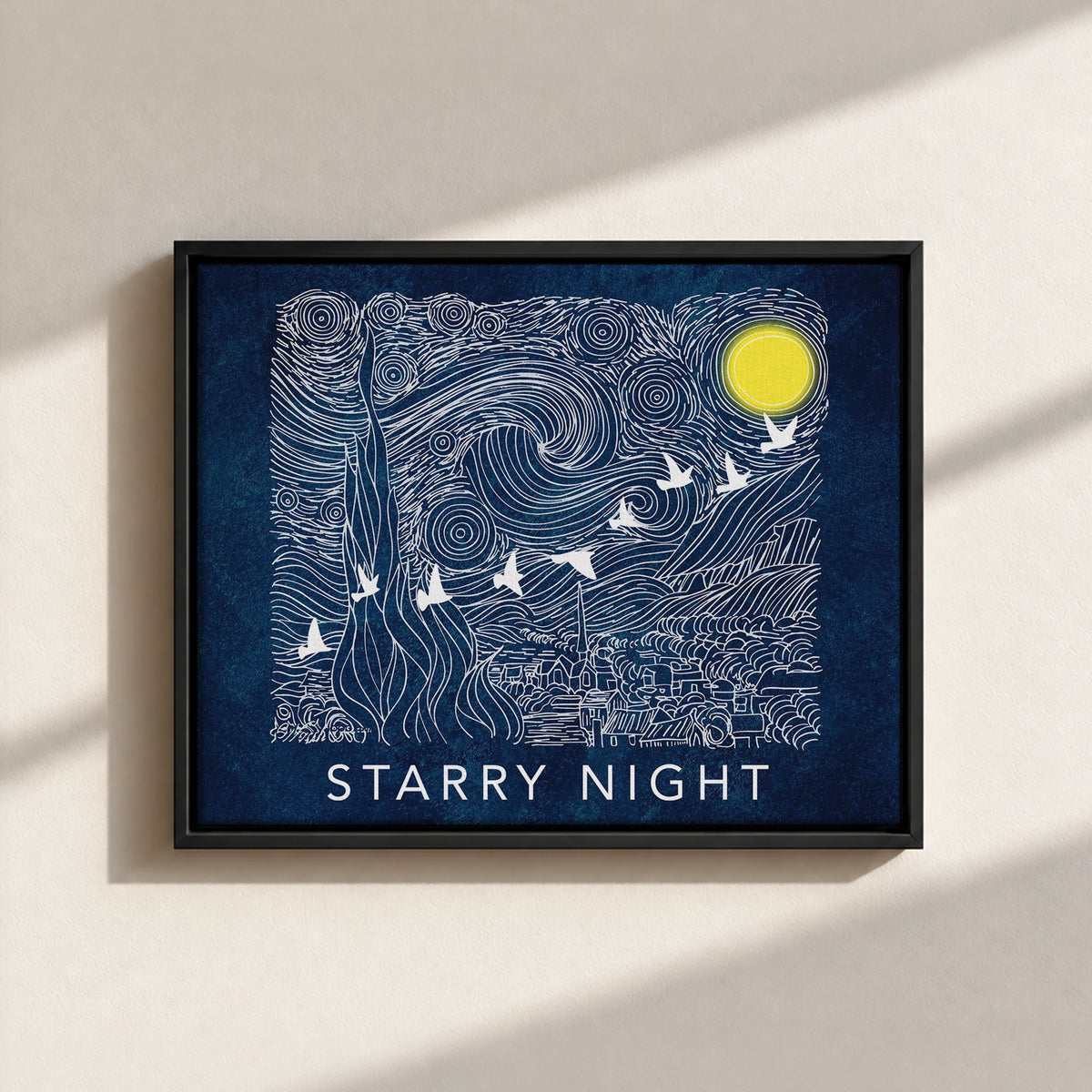 Starry Night Framed Canvas Print