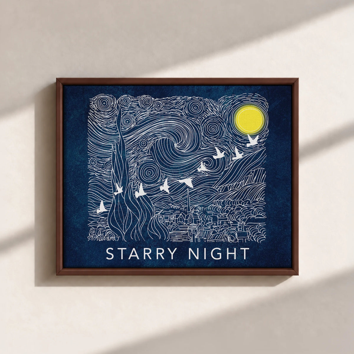 Starry Night Framed Canvas Print