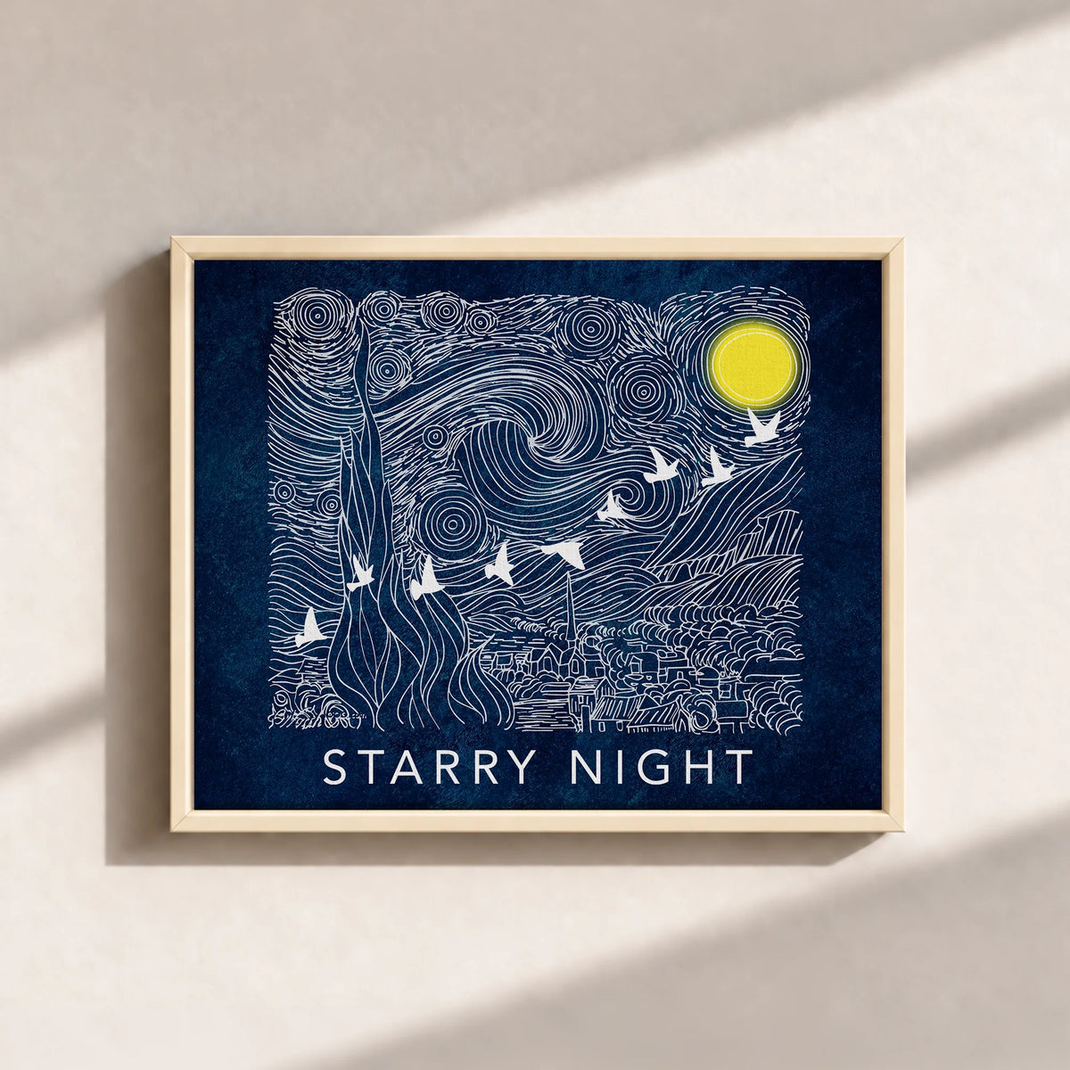 Starry Night Framed Canvas Print