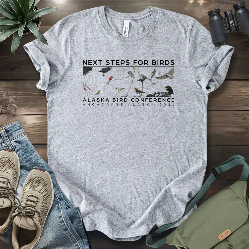 Alaska Bird Conference 2026 T-shirt (by Julia Ditto)