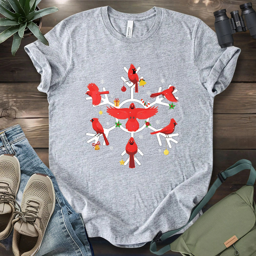 Cardinal Snowflake T-shirt