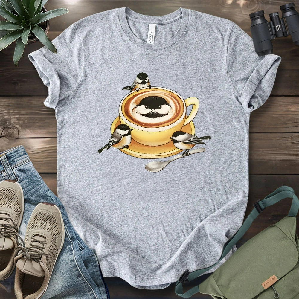 Coffee & Maybe Three Chickadees T-shirt
