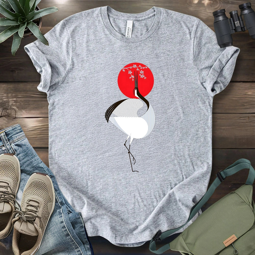 Common Crane Geometric T-shirt