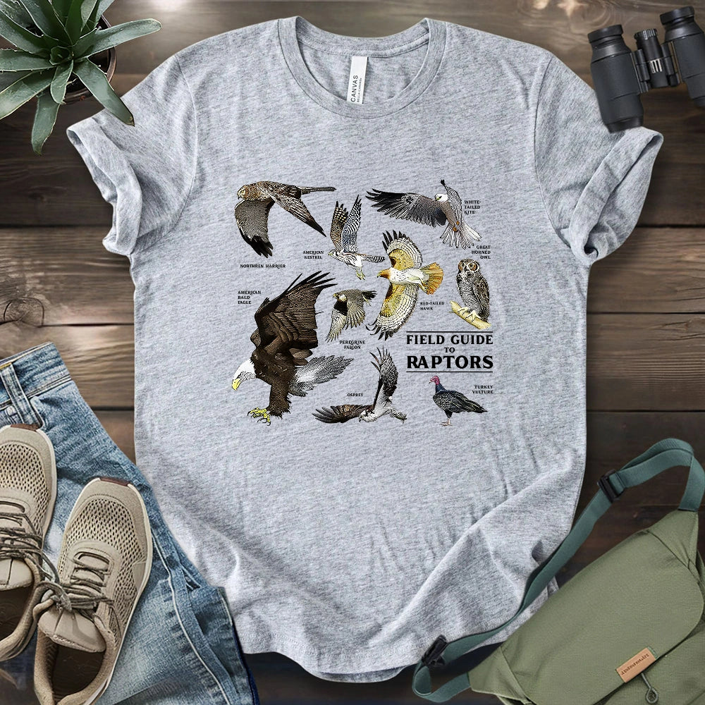 Field Guide To Raptors T-shirt