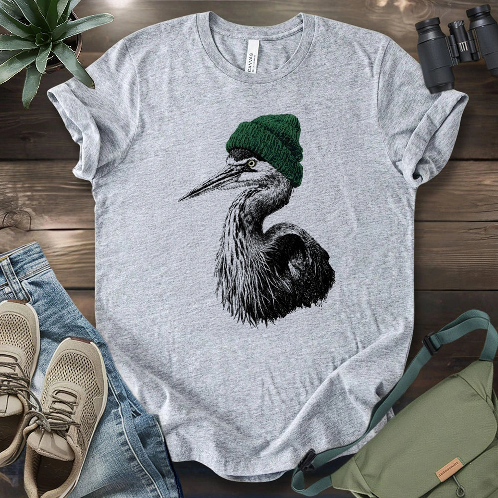 Heron Going Birdwatching T-shirt