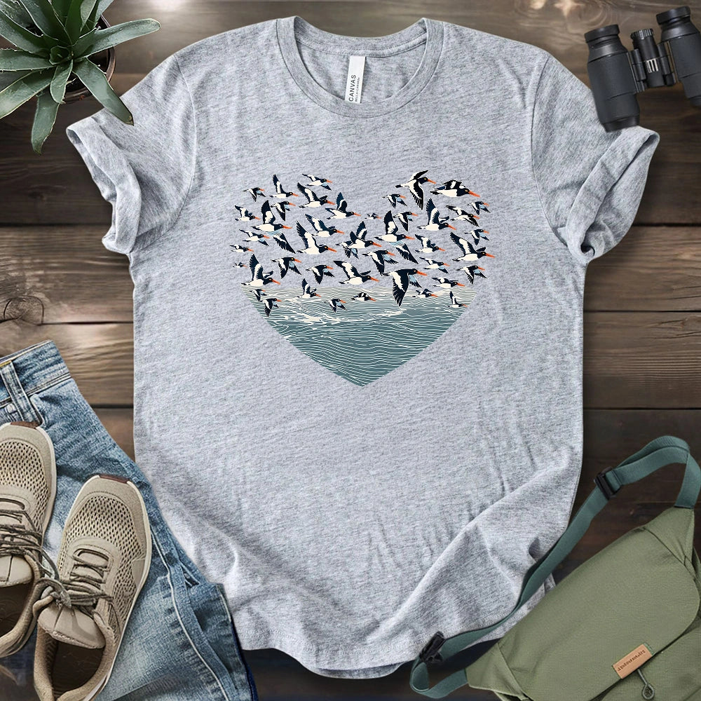 Huge Oystercatcher Flock T-shirt