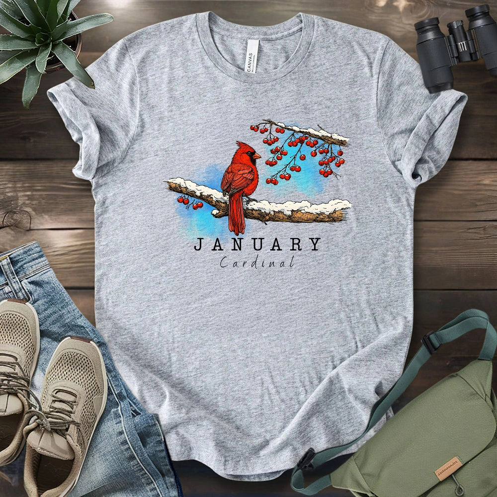 January Cardinal T-shirt