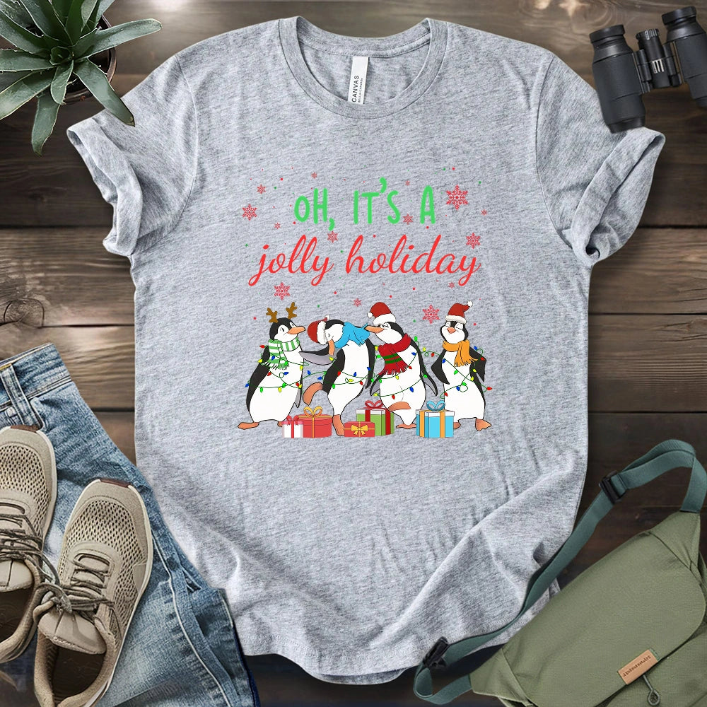 Jolly Holiday Penguins T-shirt