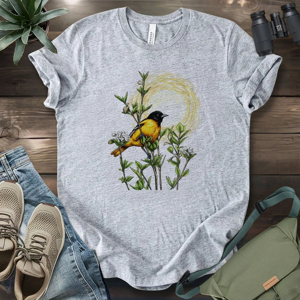 Oriole Under Forest's Moonlight T-shirt