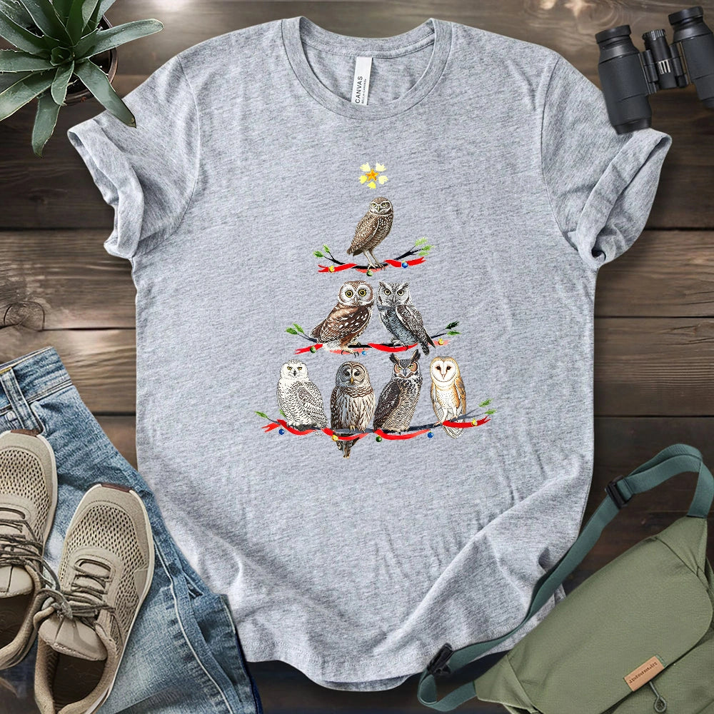 Owl Christmas Tree T-shirt