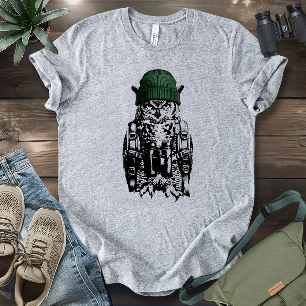 Owl Going Birding T-shirt