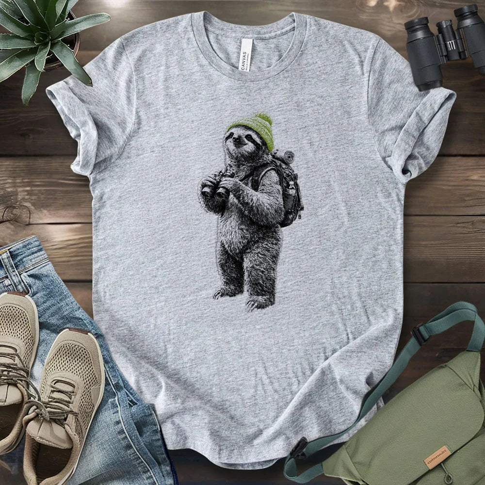 Sloth Going Birding T-shirt
