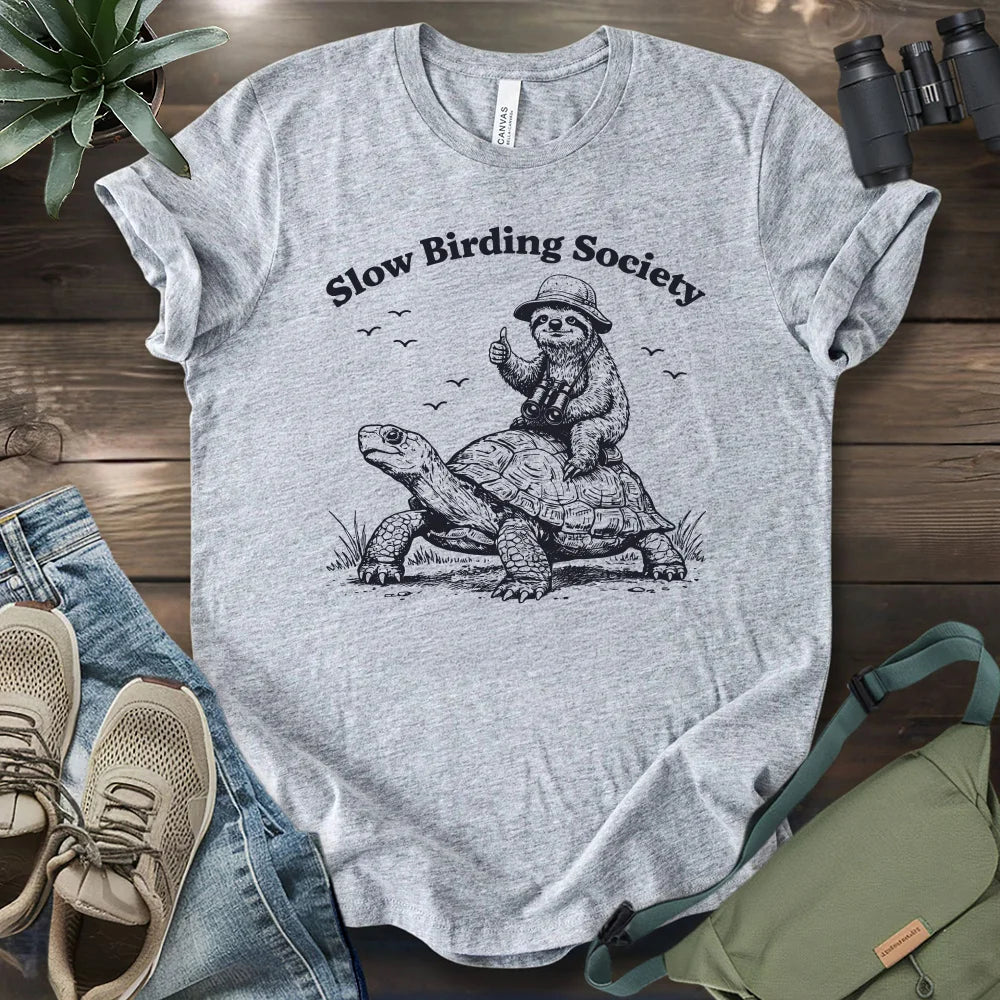 Slow Birding Society T-shirt