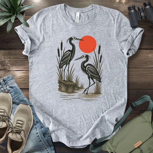 Twin Ghost Herons T-shirt