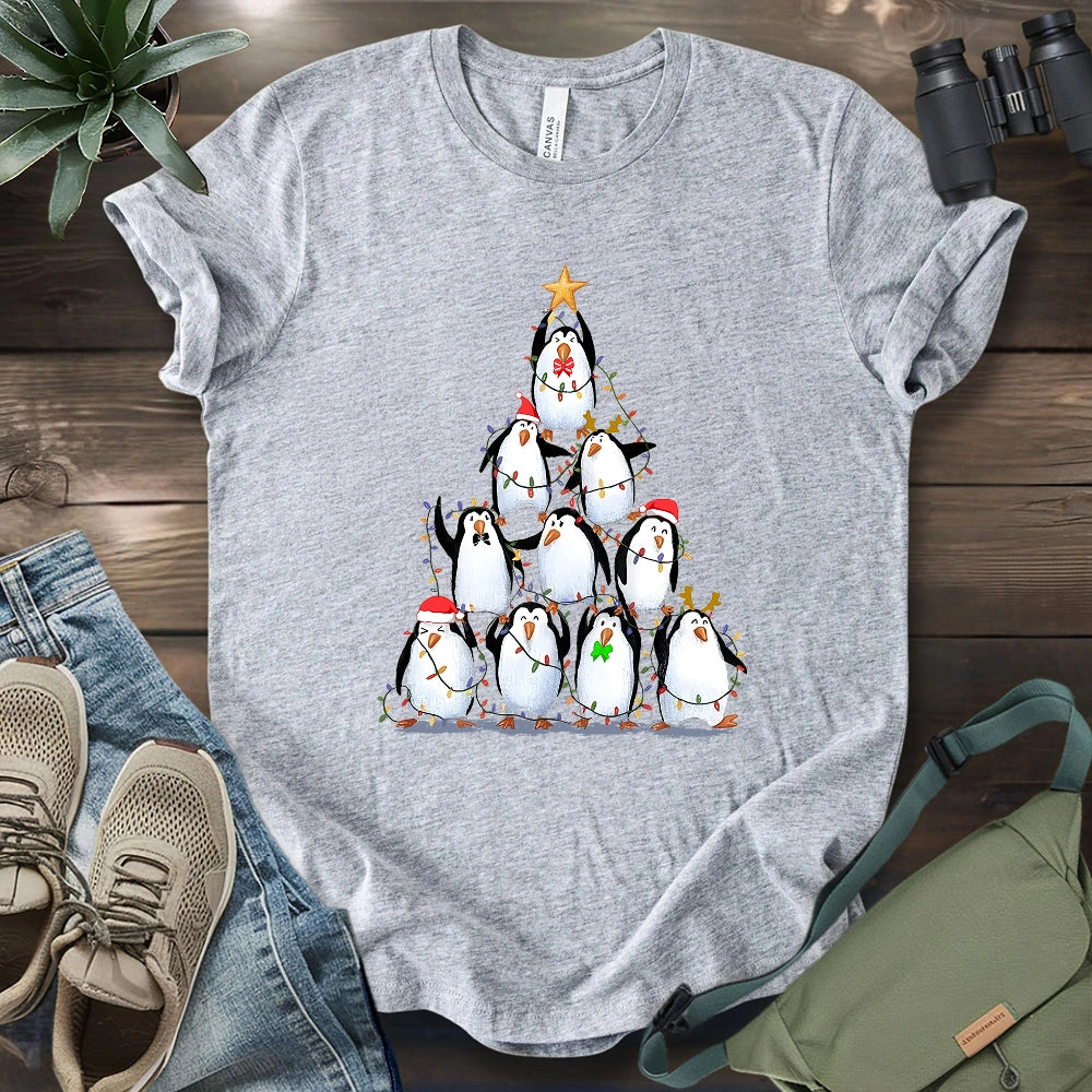Penguin Christmas Tree T-shirt