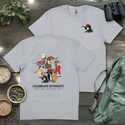 Celebrate Diversity Of Woodpeckers 2 Side T-shirt