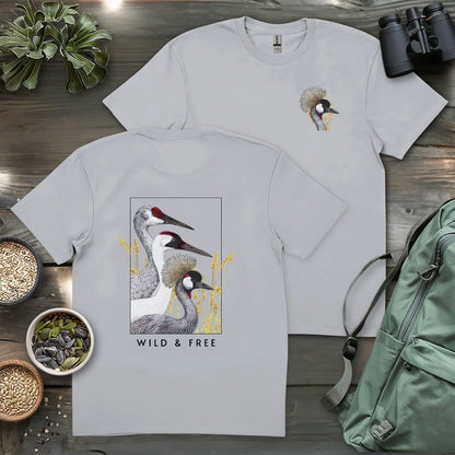 Wild Cranes Must Be Protected 2 Side T-shirt