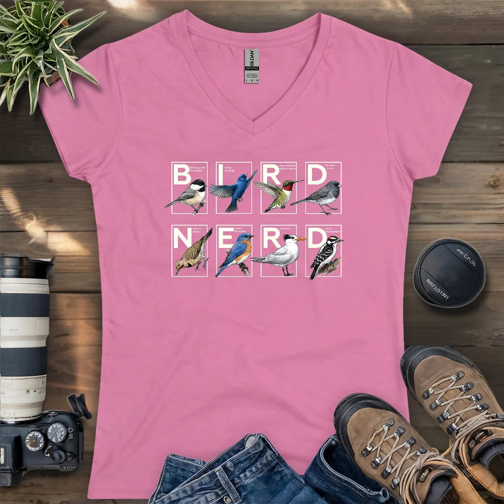 Bird Nerd Shirt Lady V-neck