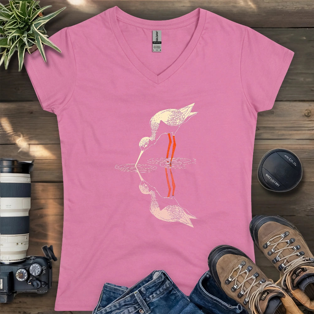 Black-necked Stilt Shadow Lady V-neck