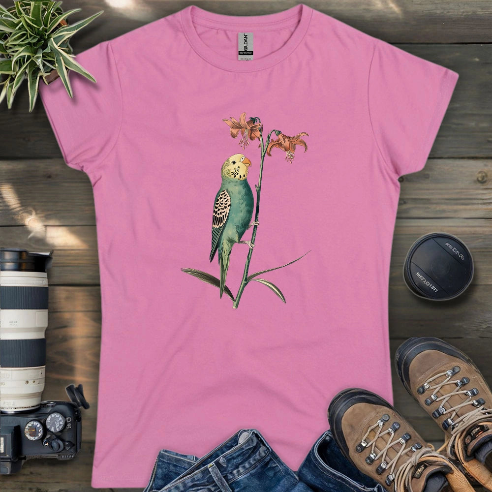 Budgerigar And Lily Women's T-shirt
