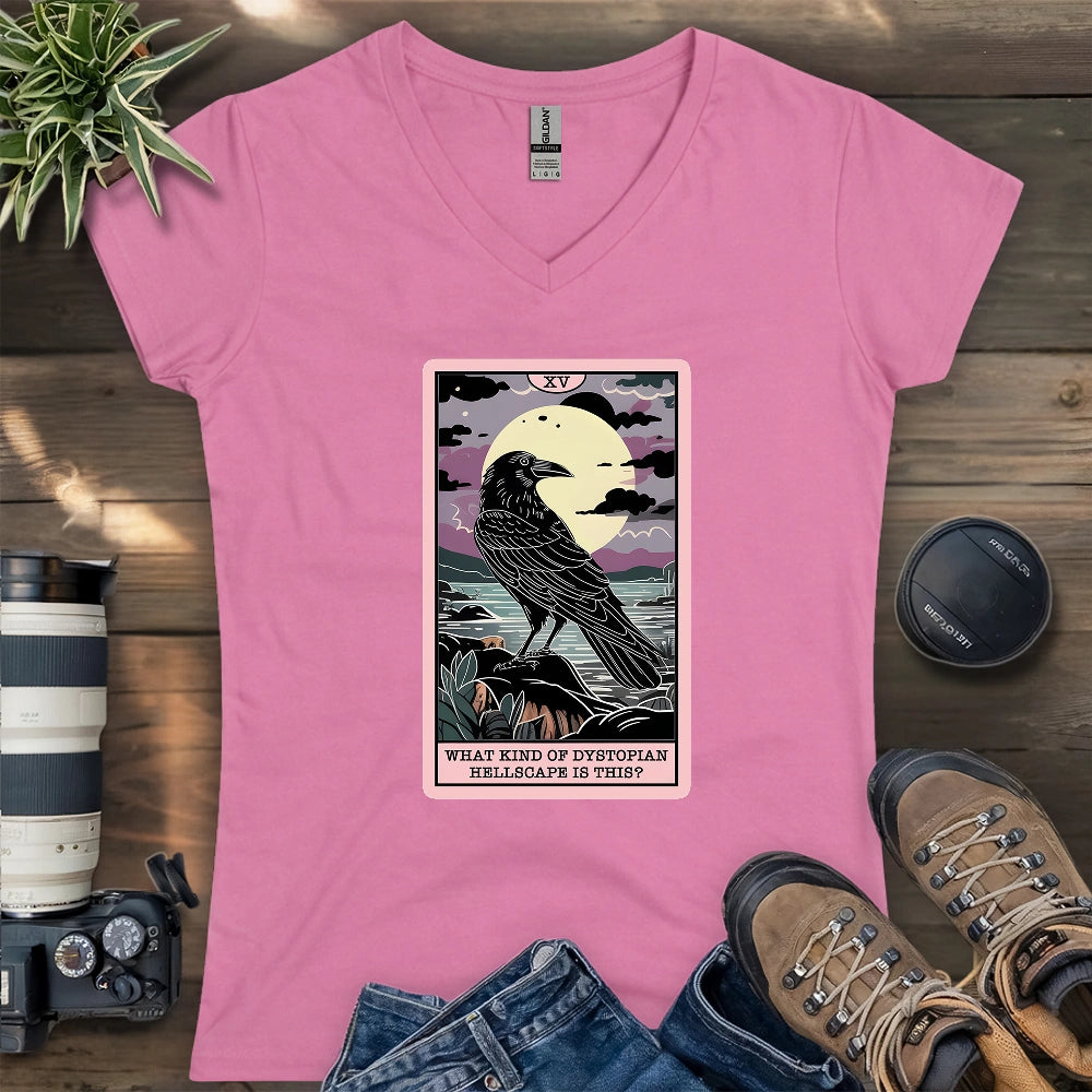 Hellscape Raven Lady V-neck