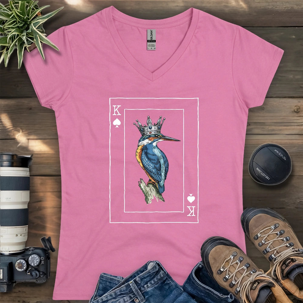 Kingfisher of Spades Lady V-neck