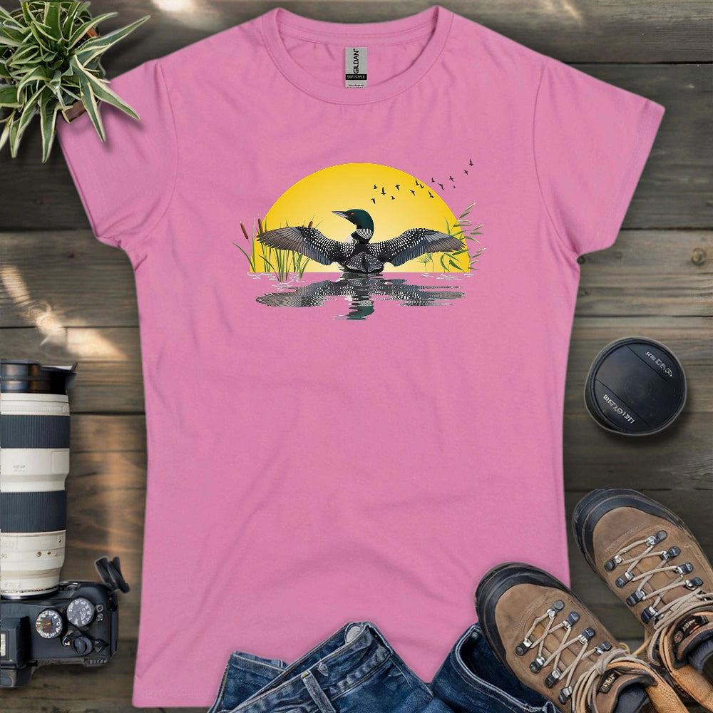 Loon Dance At Dawn Women's T-shirt