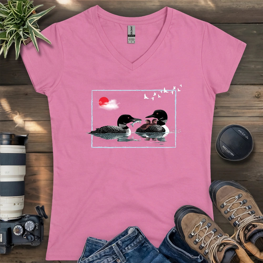 Loon Family Lady V-neck