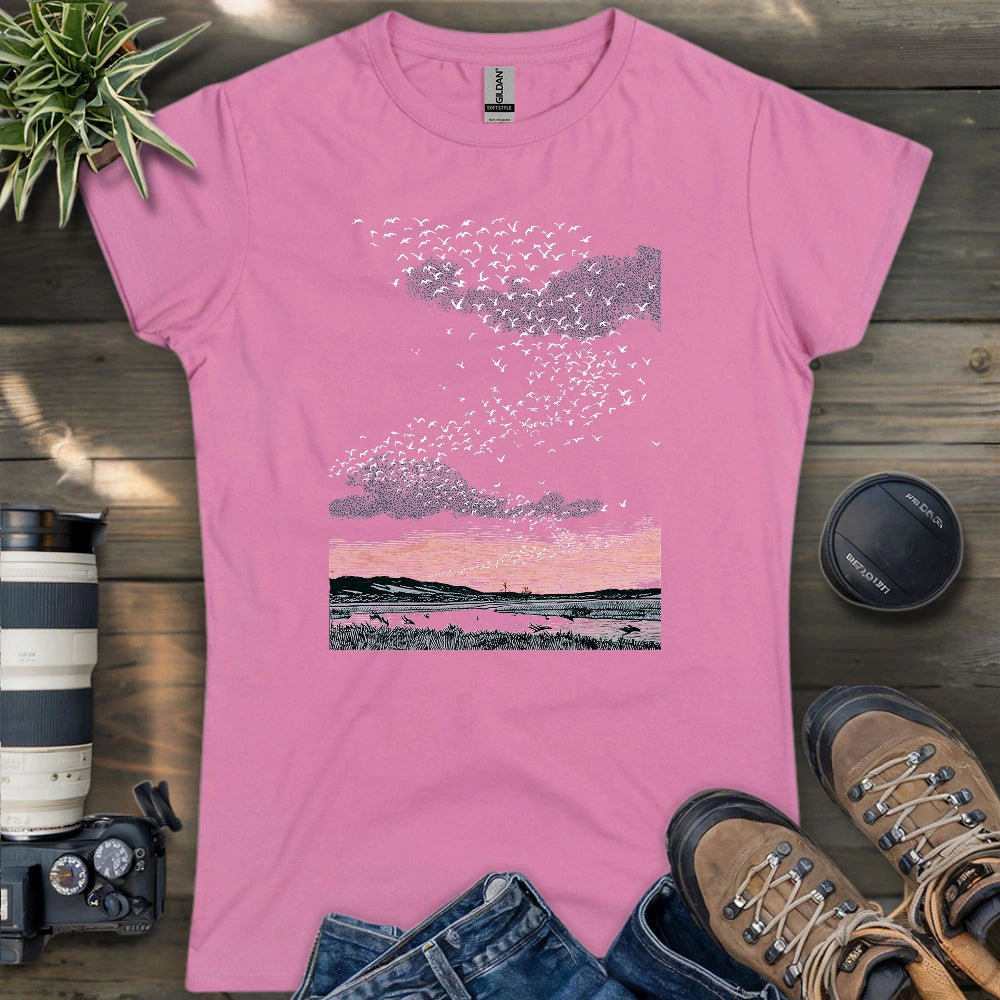 Migrating Wild Ducks Women's T-shirt