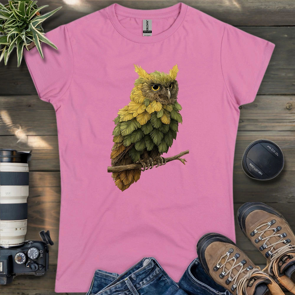 Owl Made By Leaves Women's T-shirt