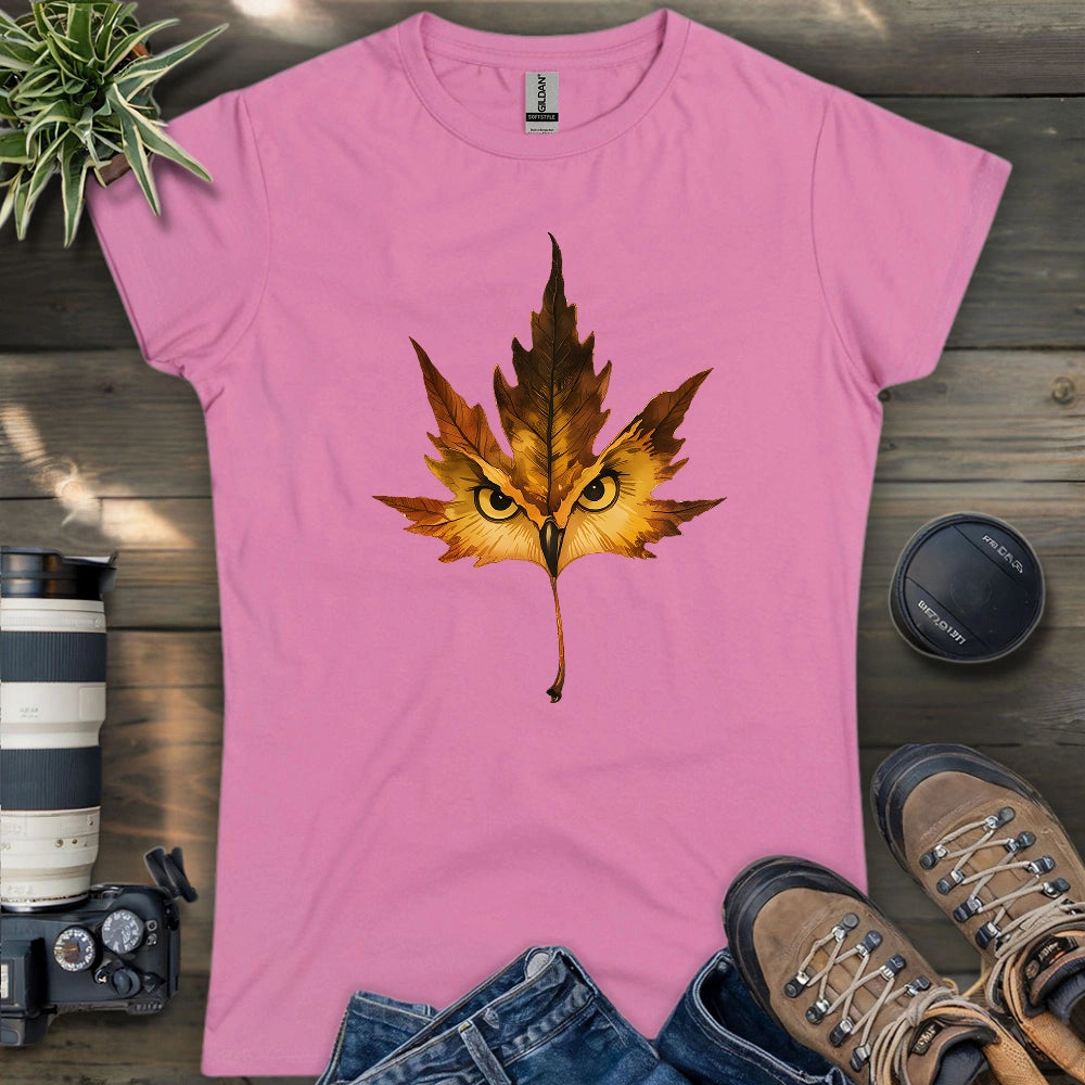 Owl Mapple Leaf Women's T-shirt