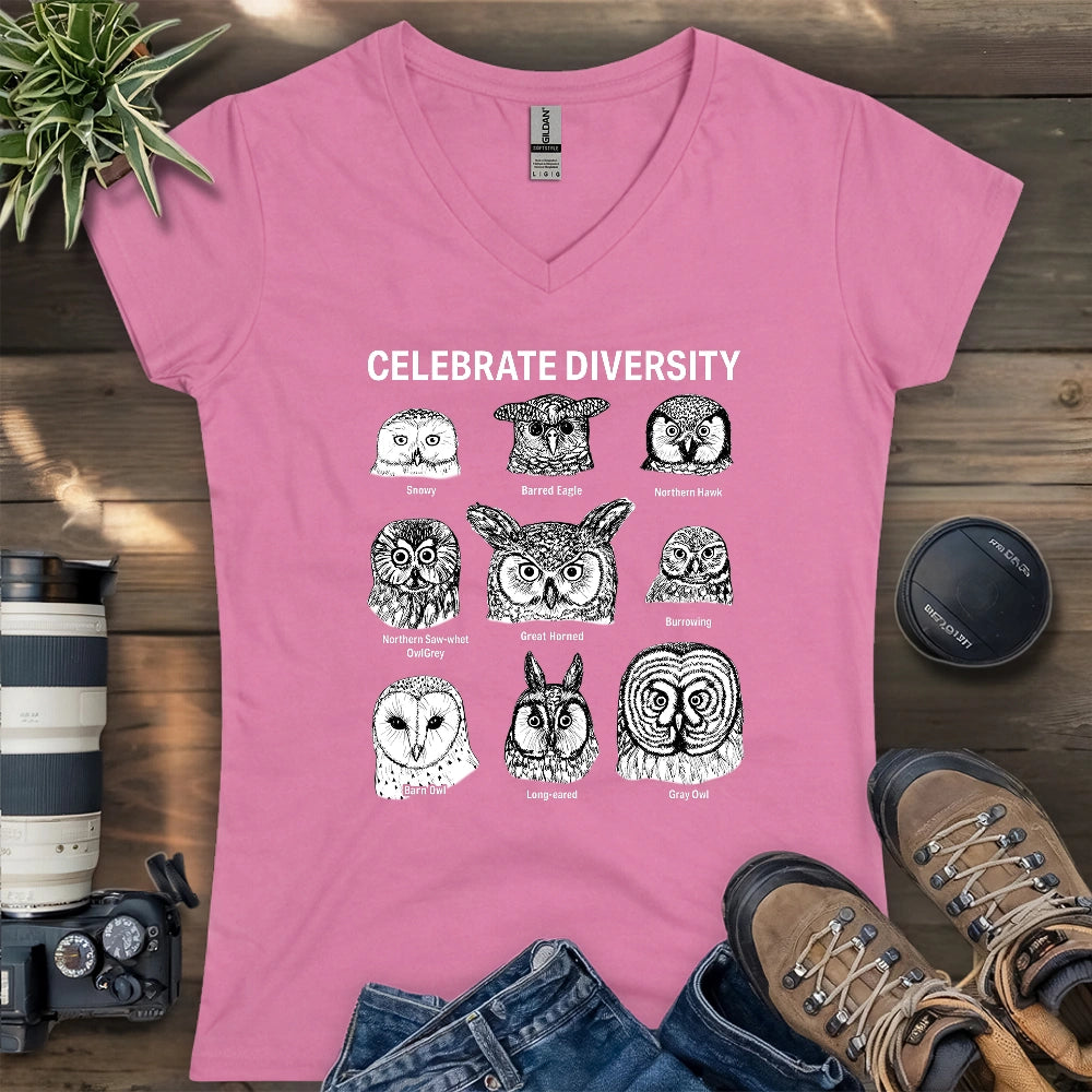 Owl Profiles Lady V-neck