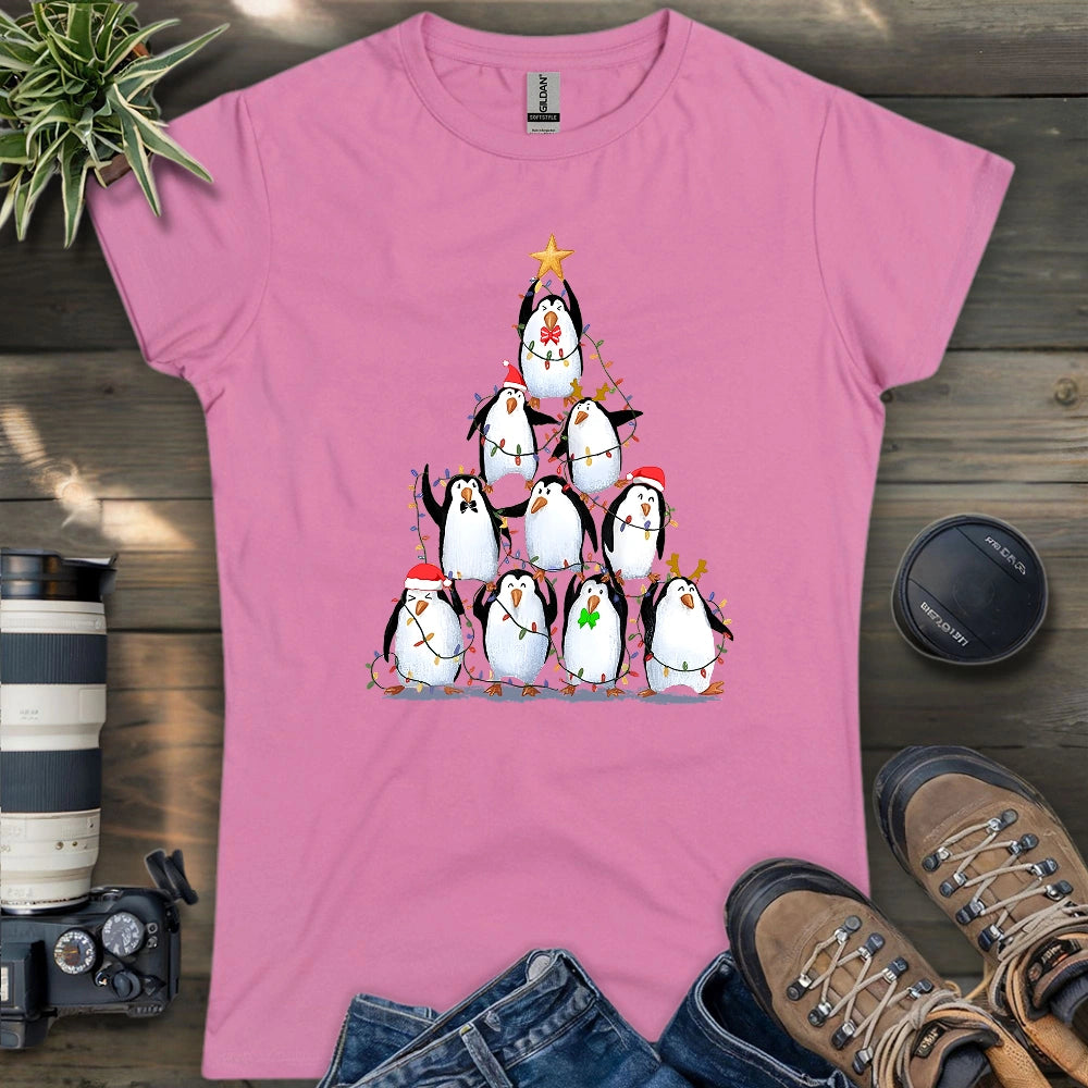 Penguin Christmas Tree Women's T-shirt