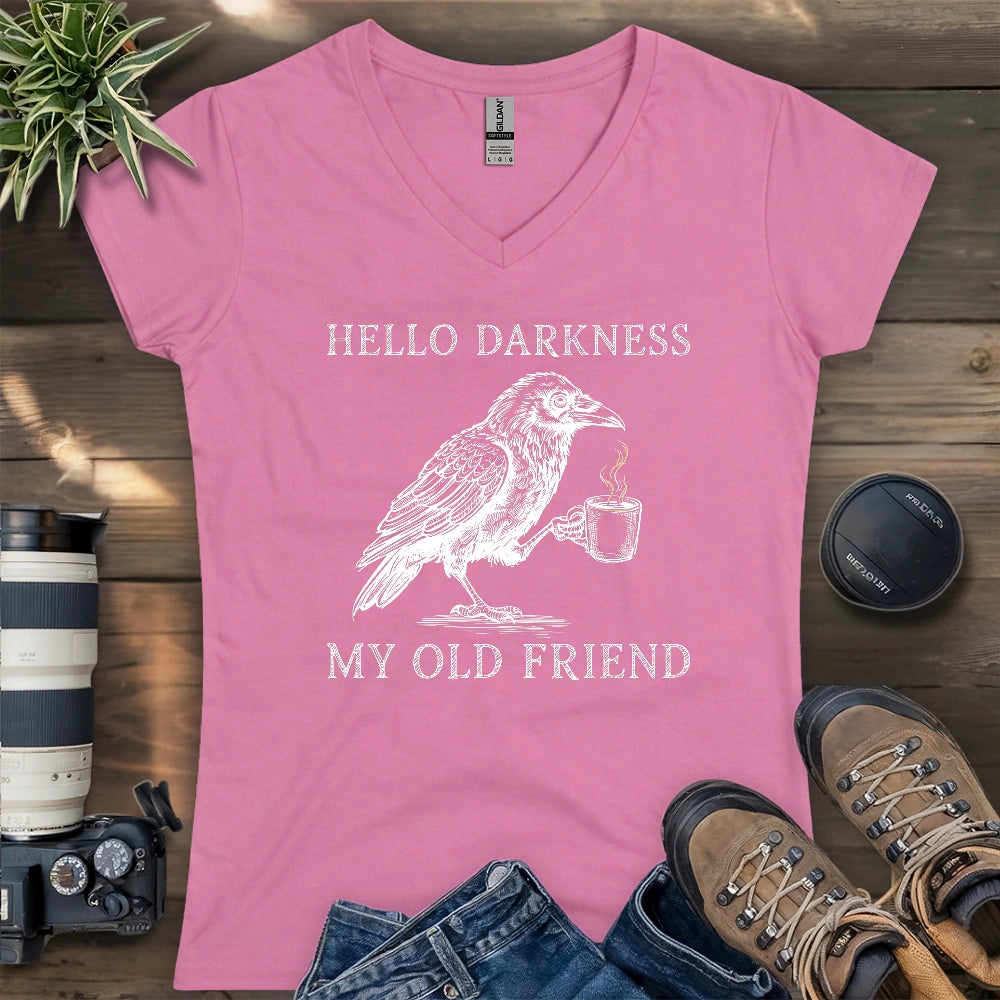 Raven Hello Darkness Lady V-neck