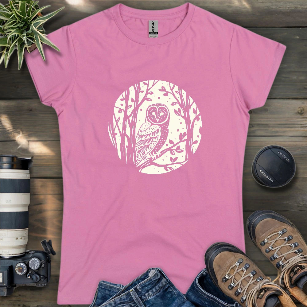 Simple Winter Barn Owl Women's T-shirt
