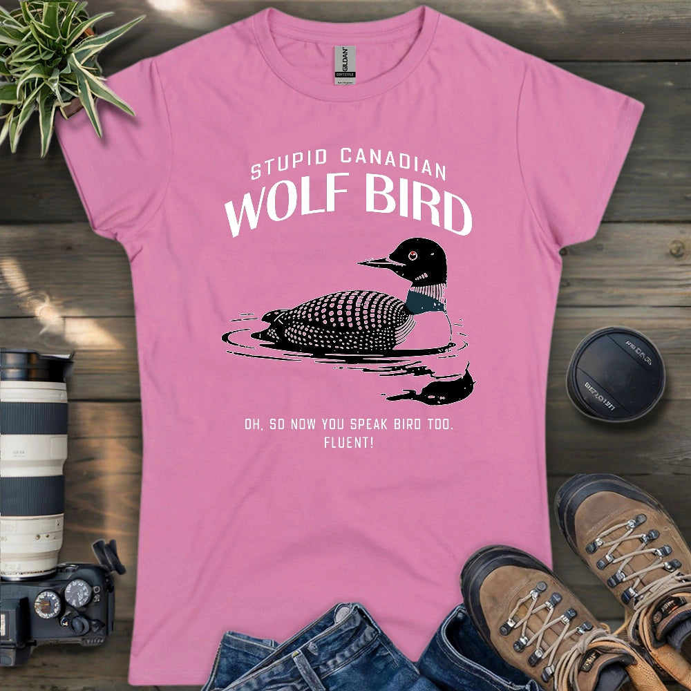 Stupid Canadian Wolf Bird Women's T-shirt