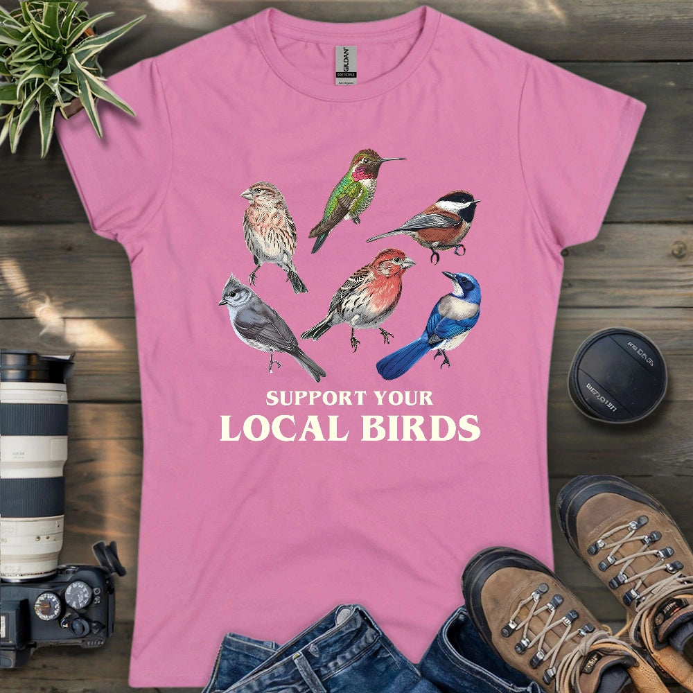 Support California Backyard Birds Women's T-shirt