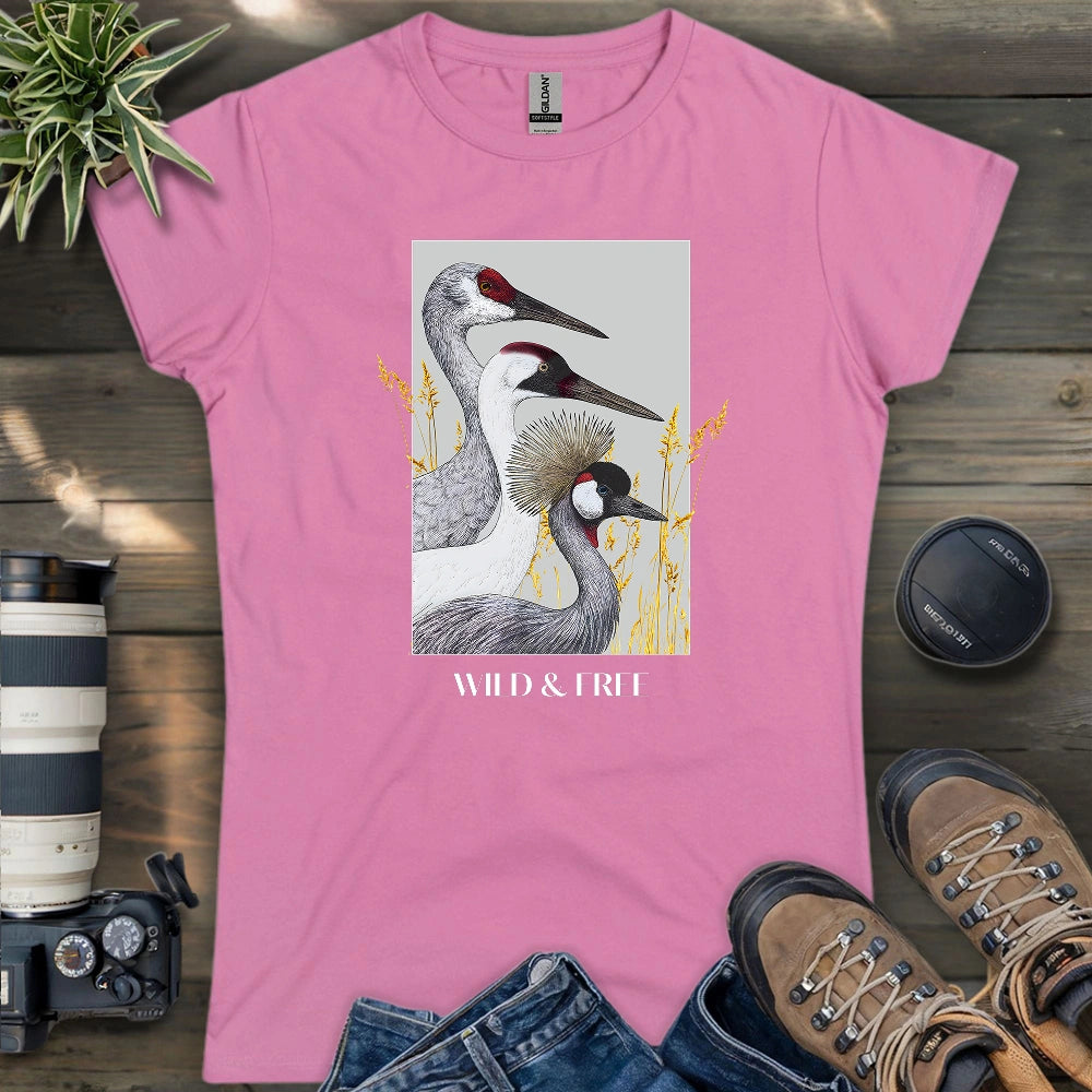 Wild Cranes Must Be Protected Women's T-shirt