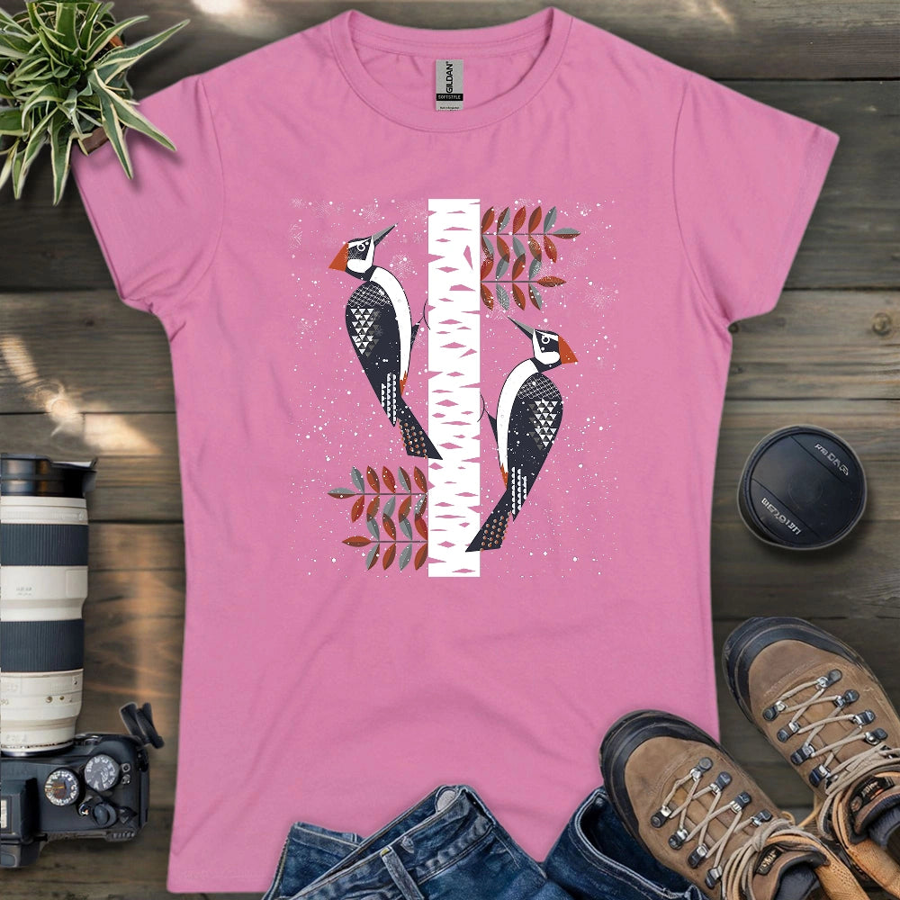 Winter Woodpeckers Women's T-shirt
