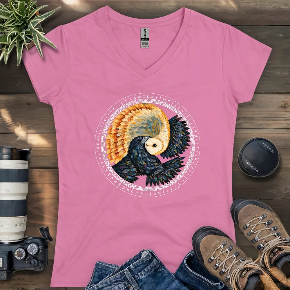Yin Yang Dual Lady V-neck