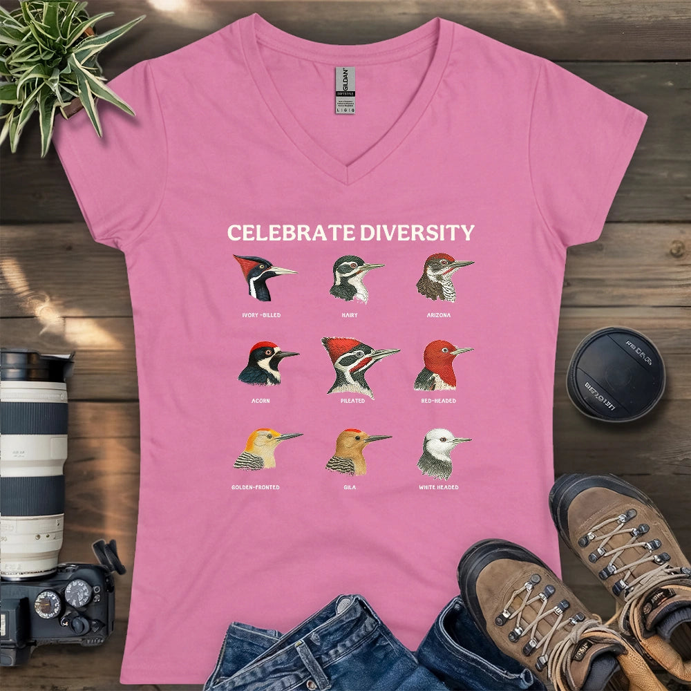 Woodpecker Diversity Lady V-neck