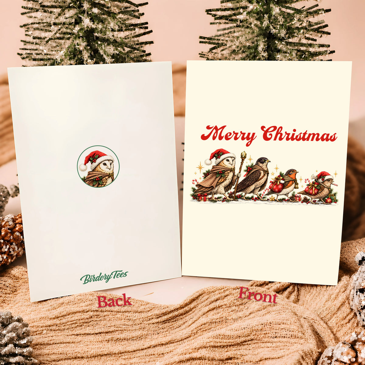 Bird Santa Is Coming Greeting Card