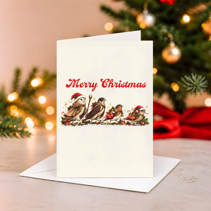 Bird Santa Is Coming Greeting Card