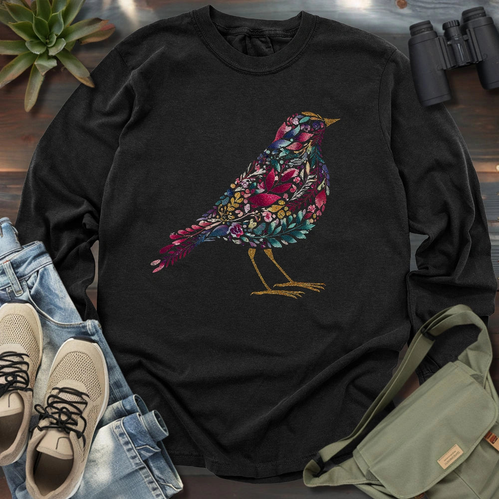 Bird Made By Leaves Long Sleeve T-shirt