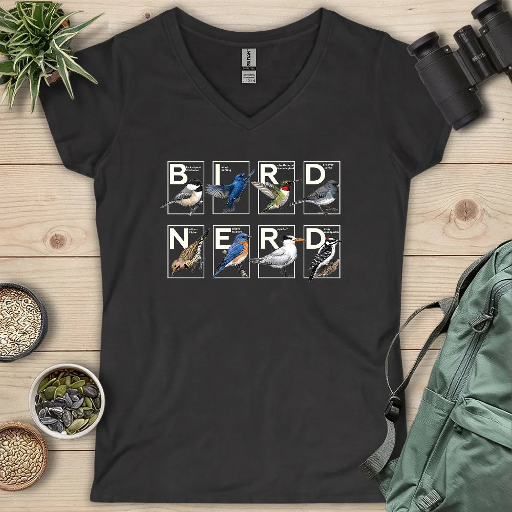 Bird Nerd Shirt Lady V-neck