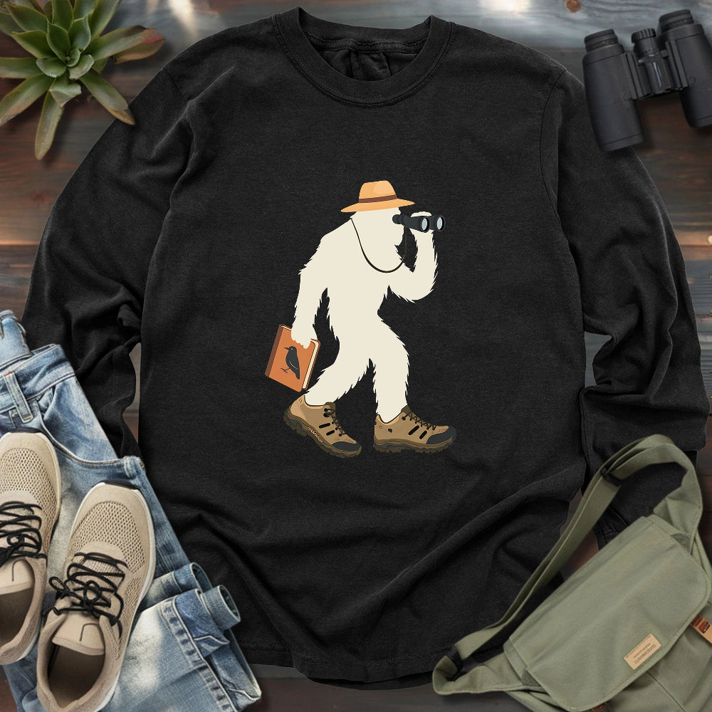 Bird Watching Bigfoot Long Sleeve T-shirt